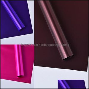 Wholesale colour supplies for sale - Group buy Gift Wrap Event Party Supplies Festive Home Garden Pure Colour Wrap Paper Glossy Platinum Watertight Papers Manual Packaging Materials Bac