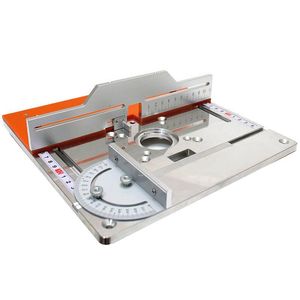 Professional Hand Tool Sets Aluminium Router Table Insert Plate Electric Wood Milling Flip Board With Miter Gauge Guide Set Saw Woodworking