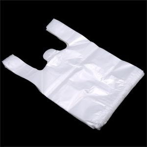 Gift Wrap 100pcs Transparent Plastic Bags Shopping Bag Supermarket With Handle Food Packaging PackagingGift