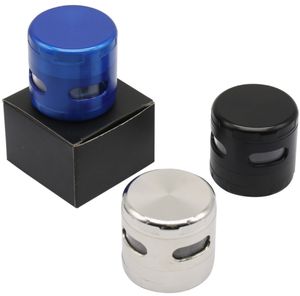 The latest 52x56mm Smoke grinder four -layer zinc alloy side four -hole smoking grinding heater many styles support custom LOGO