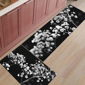 Carpets Outdoor Entrance Doormats Small White Bouquet Kitchen Bathroom Long Non-slip Rug Living Room Bedroom Welcome CarpetCarpets
