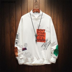 Frühling männer Casual Sweatshirts Kleidung Rundhals Mode Hip-Hop Shirts Ausgestattet Streetwear Männer 220325
