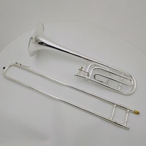 Tenor Trombone Bb/F Sliver Plated musical instrument with Mouthpiece Case