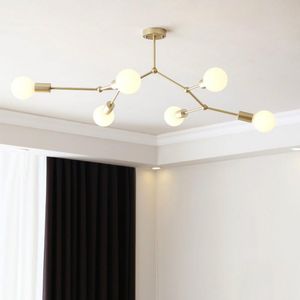 Pendelleuchten, moderne Kronleuchter, nordische kreative goldene Innenbeleuchtung, Wohnzimmer, Schlafzimmer, Esszimmer, Lichter, Unterputz-Beleuchtung