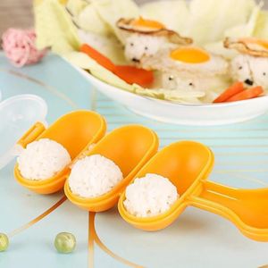 2pcs/conjunto Baking molde a criatividade Rice Ball Moldes Sushi Molder Mankers Fabricante Diy Sushi Onigiri Kitchen Sushis Fazendo ferramentas de Bento Acessórios