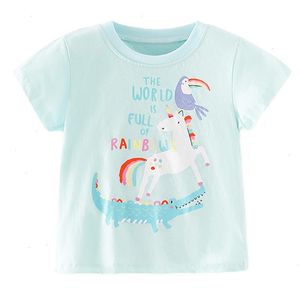 Pretty Baby Girls T-shirt Cotton Unicorn Lovely Topps Children Casual Clothes For Toddler Spädbarn