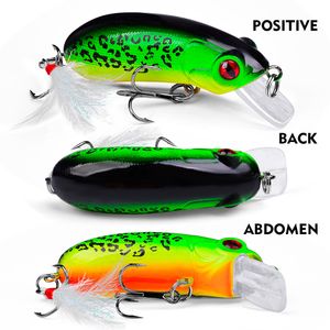 K1630 6.2cm 10g Hard Minnow Fishing Lures Bait Life-liknande Swimbait Bass Crankbait för Pikes/Trout/Walleye/Redfish Tackle With 3D Fishing Eyes Strong diskantkrokar