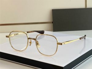 Novo design de moda masculino óculos ópticos VERS TWO K armação redonda dourada vintage estilo simples óculos transparentes lentes transparentes de alta qualidade óculos retrô delicados