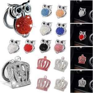 Outros acessórios de interiores Motor de carro Parte de parada de botão Push Bling Crystal Ring Ring emblema adesivo Anti-arranhão decorother