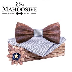 Wood Wooden Bow Tie camisas mujer Floral Bowtie modis gravata tie ties for men cravate homme noeud papillon chemise femme 220506