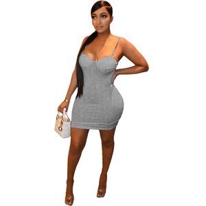 2022 Nowy Design Summer Lato Autunm Sexy One Piece Pacy Nude Bez Rękawów Pasek Kobiety Moda Kombinezon Głębokie V Neck Krótki Klub Romper Slim Fit Empire Waist Clohtes