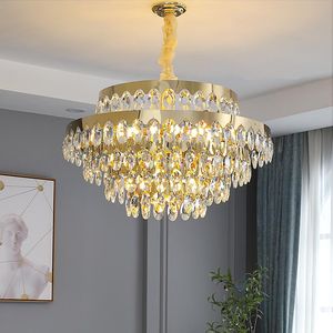 Подвесные лампы современная гостиная лампа светло -хрустальная люстра домашняя атмосфера