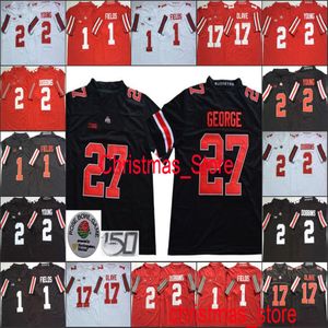 Ohio State Buckeyes Jersey Justin Fields Chase Young Archie Griffin Master Teague III Chris Olave KJ Hill 150th Stitched