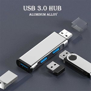Mini Aluminum 3 Port USB 3.0 Hub 2.0 Hub USB Adapter Station Ultra Slim Portable Data Hub USB Splitter