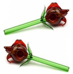 Vintage Red Rose Glaspfeife Shisha Bong Wasserpfeife kann Kundenlogo von DHL UPS CNE setzen