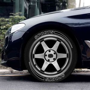 Buchstaben Aufkleber für Auto 8 Stück Auto Rad Schriftzug Aufkleber Personalisierte 3D Reifen Rad Aufkleber DIY Permanent Gummireifen Y220609