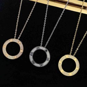 Wholesale rose gold wedding necklace resale online - Fashion all over the sky star necklace female titanium steel card family couple rose gold chain do not fade high sense love
