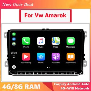 Android 10.0 CAR DVD Multimedia Player Radio Head Unit för VW Amarok Golf 5 6 med 9 tum 2DIN 3G/4G GPS Radiovideo Stereo CarPlay DSP Bluetooth RDS USB -kamera