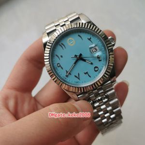 Diw Super Ladies armbandsur 126234 36mm Rostfritt stål Blue Dial Sapphire Jubilee Armband Eta 3235 Rörelse Automatisk Mekanisk Kvinnors Klockklockor