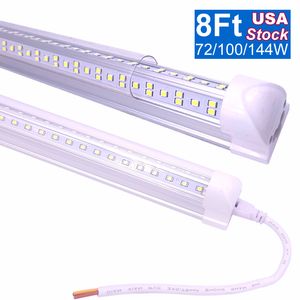 8Ft Storefront Led Lights, 144W 100W 72W Switchable Shop Light Tube, High Bay Retrofit Kit, 96'' T8 Fluorescente Integrato, Box Plafoniera OEMLED