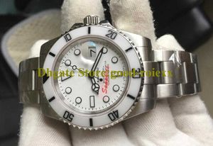 Erkekler için Saatler Erkek Otomatik Safir Kristal İzle Bamford Beyaz Seramik Çerçeve Dalış Spor Tarihi Alt Perpetual 114060 Crown Hollwatches