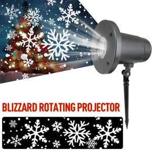Proiettore di nevicate di luce laser con fiocco di neve di Natale Proiettore laser da giardino in movimento con neve Lampada per decorazioni per feste di anno 201201