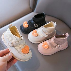 Athletic Outdoor Baby Girl Princess Leather Shoes Toddler Autumn and Winter Girls 'Short Boots Two Cotton Tennis Sneakersathletic