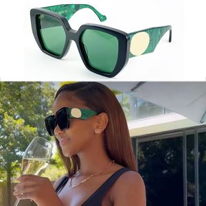 Óculos de sol para mulheres moda luxo clássico armação quadrada óculos de sol designer de placa grossa 0956S condução viagens férias Occhiali Da Sole Firmati