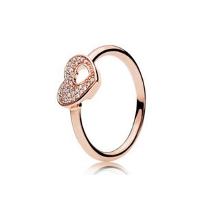 NUEVO ARRIP S925 Joyería de anillo de plata esterlina Diy se adapta a Pandora Pulsera y collar de collar para Pandoras para mujeres Gold europeo de oro rosa
