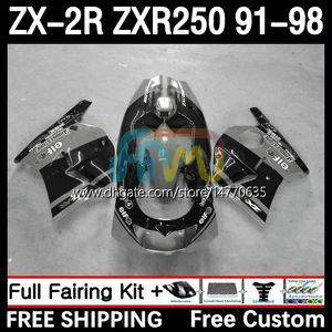 KAWASAKI 97 achat en gros de Kit de carrosserie pour Kawasaki Ninja ZXR ZX R R R250 ZXR ZXR250 DH ZX R250 ZX R ZX2R FAIRING Black Gray Black Gray Black Black
