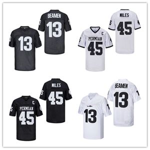 Мужские футбольные майки 45 Boobie Miles Friday Night Lights Movie Football Jerseys Permian 13 WILLIE BEAMEN ANY GIVEN SUNDAY JERSEY Сшитые черный белый