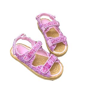 Designer Womantweed Velcro Sandals Klassische luxuriöse Top -Qualität -Damen -Rosa -Folien -Mode -Släfen Ladies Slingbacks Plattform -Laibers Espadrilles Open Schuhe