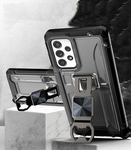 Flasköppnar Telefonfodral Magnetiska kickstand Back Cover Armor Car Holder Bracket Protector för Samsung Note20 S22 Ultra S21 S20 Fe S30 A03S A12 A32 A42 A52 5G 2022