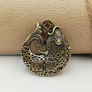 Wholesale Brass Hollowed Out Auspicious Lucky Fish Que Small Bronze Key Chain Pendant Creative Gifts Every Year UDXZ