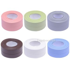 3.2M Lunghezza Home Decor Caulk Strip Tape Nastro autoadesivo impermeabile in PVC per vasca da bagno Bagno Doccia WC Lavello da cucina Pavimento Parete Angolo Bordo Protezione di tenuta