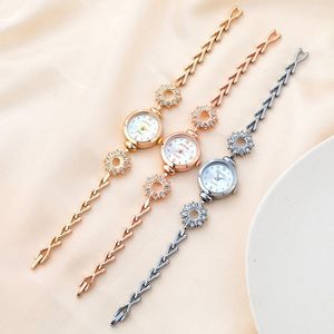 Orologi da polso semplice set di girasole Diamond Bracciale orologio da donna quarzo scolaretta Lady orologio da polso reloj de mujer assist a mulhe