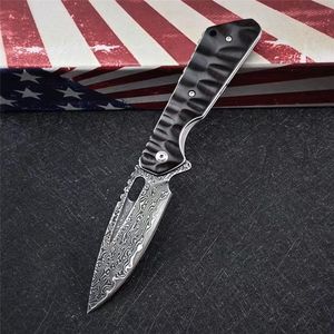 Special Offer! Wild Boar Strider Knife SMF Tank SNG damascus steel Ebony handle Outdoor Tactical hunting Survival Knives EDC Tools