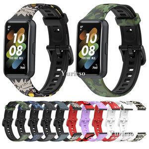 Silicone Watch Band para Huawei Band 7 Acess￳rios Strap Smart Watch Wrist Belt Fashion Bracelet para Huawei Band 7 Watchband Band Sport Ajust￡vel