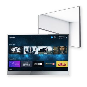 Soulaca 22 pollici Smart Mirror TV LED per bagno Doccia TV Full HD Buon suono ATSC DVB Impermeabile IP66 Integrato