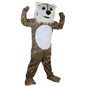 Halloween Plush Leopard Mascot Costume Top quality Cartoon Anime theme character Adults Size Christmas Carnival Birthday Party Outdoor Outfit