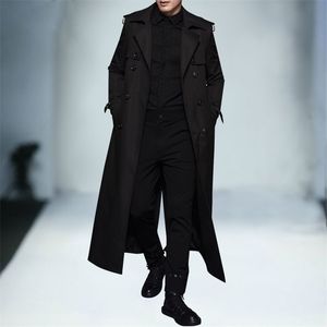 6XL 7XL 8XL 9XL Genuine Highslit Trench Coat Windbreaker Long Fatal Classic Windbreaker Wu Jing Won the Handsome XLong Coat 201120