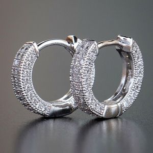 Choucong Hip Hop Vintage Jewelry Ear Cuff 925 Sterling Silver Pave White Sapphire CZ Diamond Gemstones Party Fine Women Wedding Clip Earring For Lover Gift