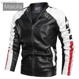 Maxulla Men Jackets de couro casual Motocicleta Pu