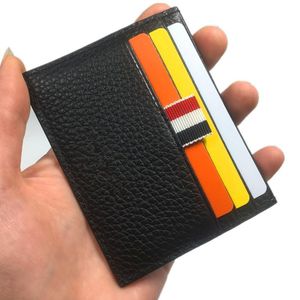 2023 carteira de cartão de crédito de moda carteira ultrafina portador de couro real portador de moeda de moeda de moeda de bolsa de bolso de carteira de identificação bancária slim