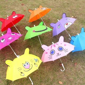 Creative Lovely Children's Cartoon Umbrella Student Kids 1-2-year-old Baby Sunshade Rainy Day Outdoor Travel Fashion Mini Ear Umbrellas Supplies T30BT8K