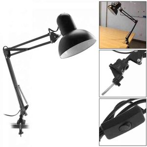 Home Desk Lamp Flexible Swing Arm E27 Desk Light Bracket with Rotatable Table Lamp Head and Clamp Mount Support for Office Study H220423