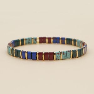 Charm armband go2boho 2022 tila pärlor pulsera femme smycken hematit sten pärlor för män emaljerade kakel armband kvinnliga lars22