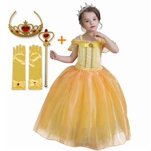 Kleines Mädchen Cosplay Prinzessin Kleid Schönheit Kinder up Party Halloween Geburtstag Drama Pograph Kostüm 220422