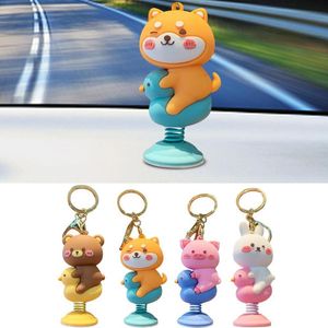 Interior Decorations Car Dashboard Ornament Cute Head Shakers Toys Desk Decoration Funny Spring Bobblehead Ornaments Stress Relief Gift For