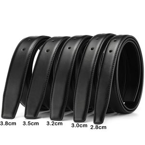 CEXIKA 2 8cm 3 0cm 3 5cm 3 8cm Belt No Buckle for Automatic High Quality PU Leather Belts Strap Without Men Women 220712